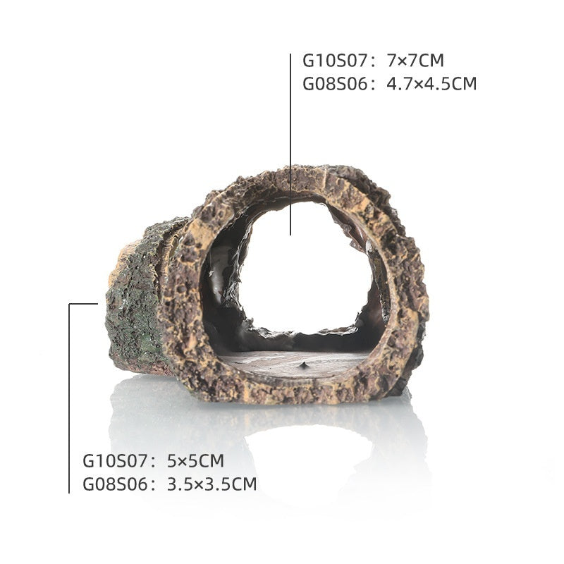 Fish Tank Landscape Aquarium Set Resin Decorations Wood Debris Escape