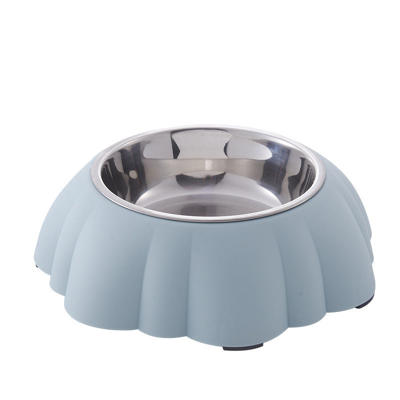Pumpkin pet stainless steel plastic bowl
