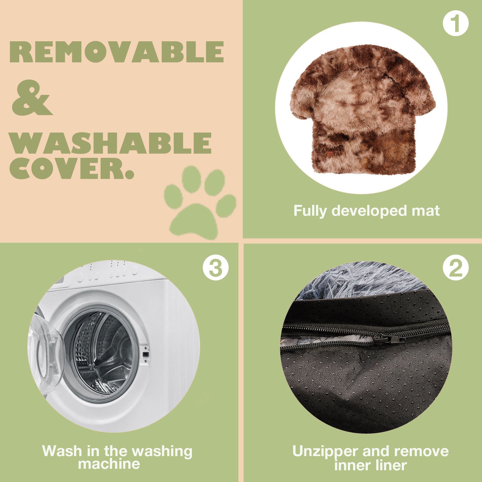 Calming Dog Sofa Bed Mat - Fluffy Plush, Furniture Protector With Removable Washable Cover For Medium Dogs, Ideal For Indoor, Outdoor, And Car Use