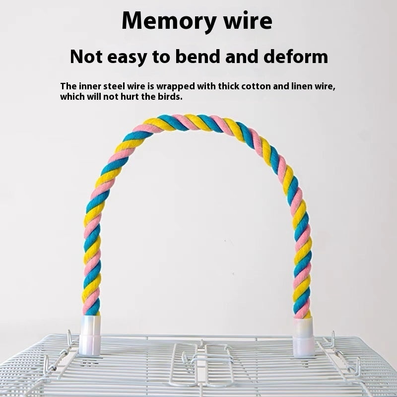 Climbing Cotton String Nibbling Relieving Stuffy Toy Bird