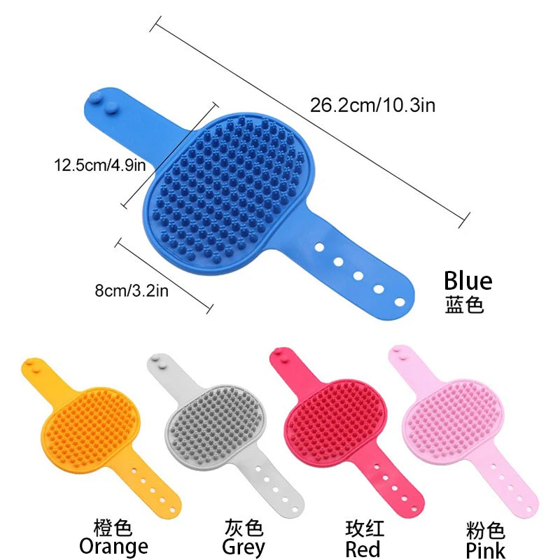Pet Bath Brush – Soft Silicone Grooming Comb for Cats and Dogs | Massage Brush for Bathing and Fur Care