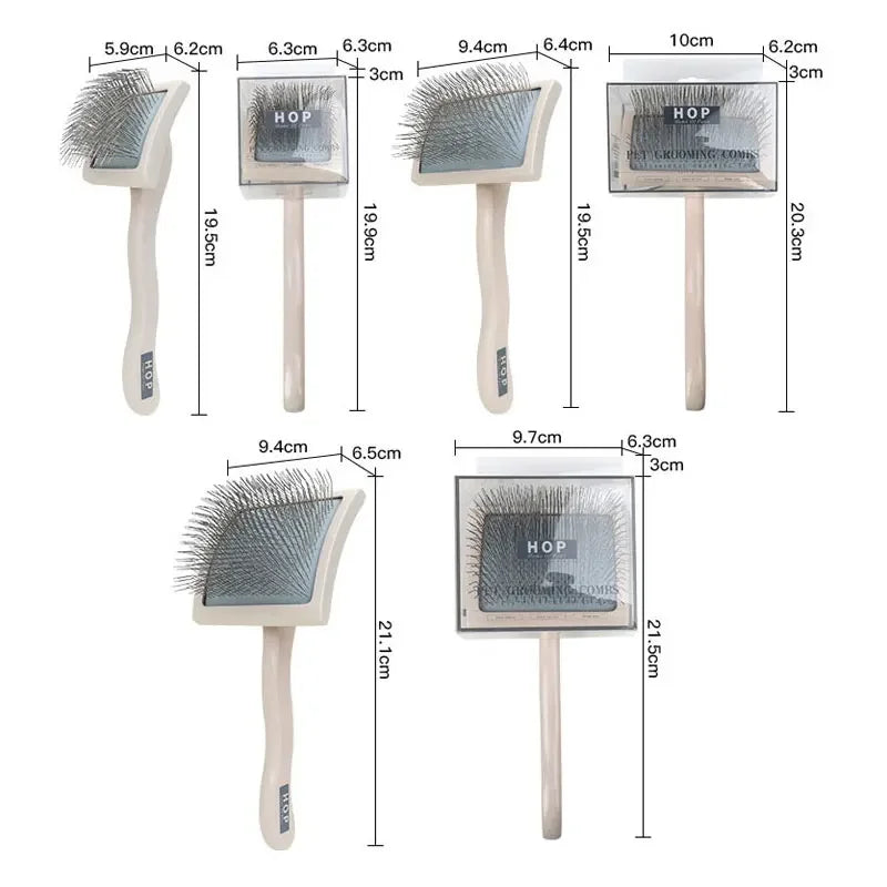 Pet Grooming Hair Removal Comb – Long Needle Brush for Dogs & Cats, Massage and Bath Tool for Cleaning and Grooming