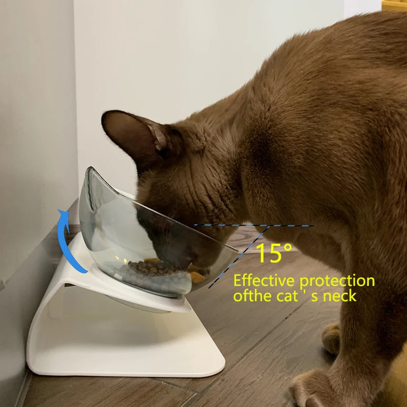 Non-Slip Double Cat Bowl with Stand – Pet Feeding Bowl for Cats and Dogs, Food and Water Feeder