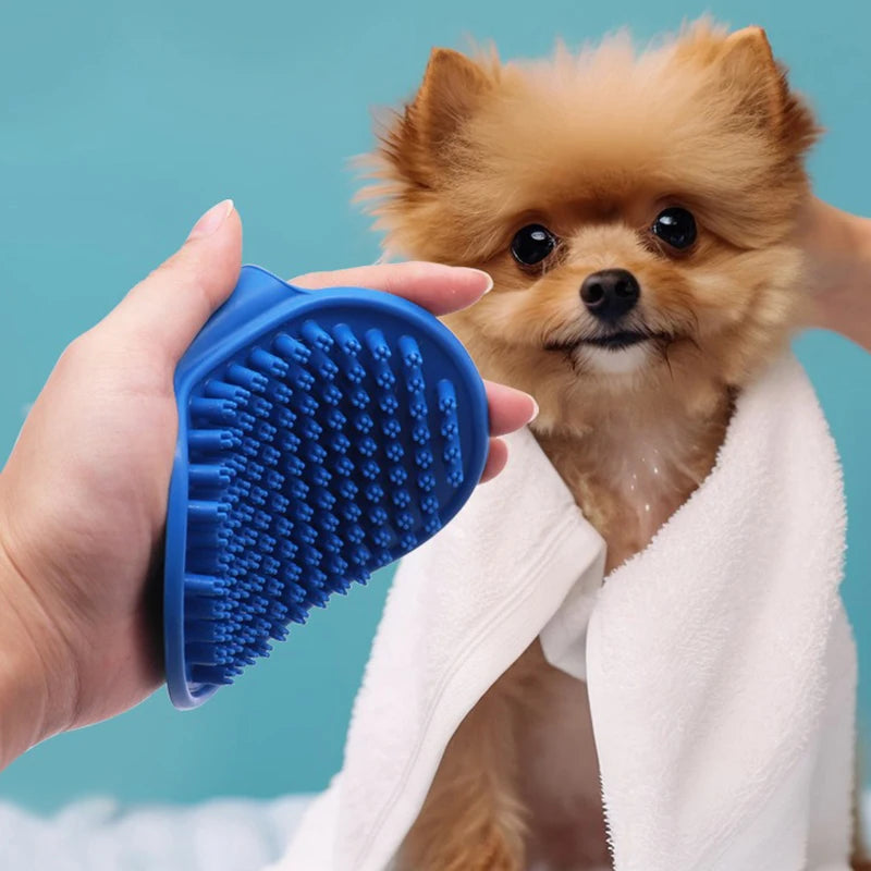 Pet Bath Brush – Soft Silicone Grooming Comb for Cats and Dogs | Massage Brush for Bathing and Fur Care