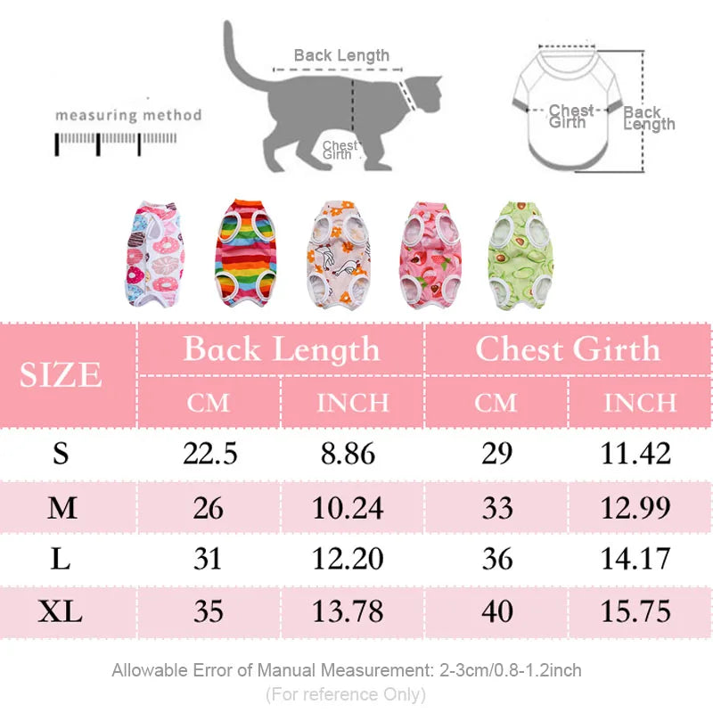 Cat Anti-Licking Sterilization Clothes – Pet Surgery Suit for Small Dogs and Cats | Breathable Anti-Scratch Vest
