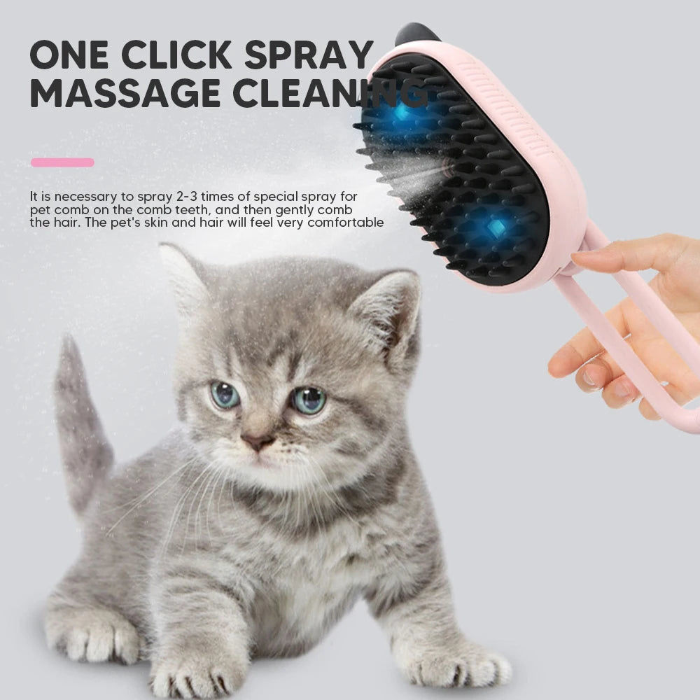 4-in-1 UV Steam Water Brush – Electric Spray Comb for Dogs | Grooming, Sterilization, and Massage Tool