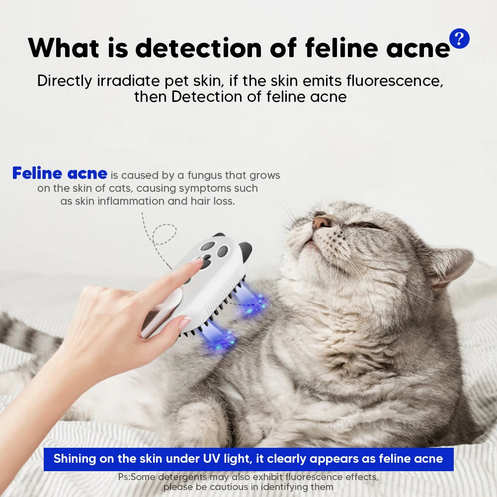 4-in-1 UV Steam Water Brush – Electric Spray Comb for Dogs | Grooming, Sterilization, and Massage Tool