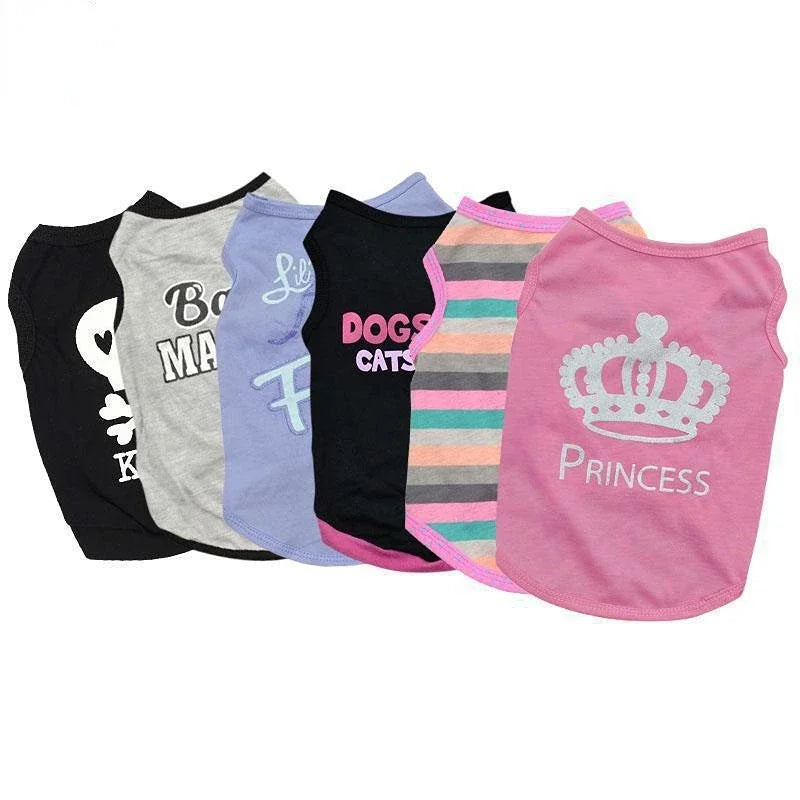 Cute Pet Cat Costume – Small Dog and Cat T-Shirt Summer Vest | Spring and Summer Apparel