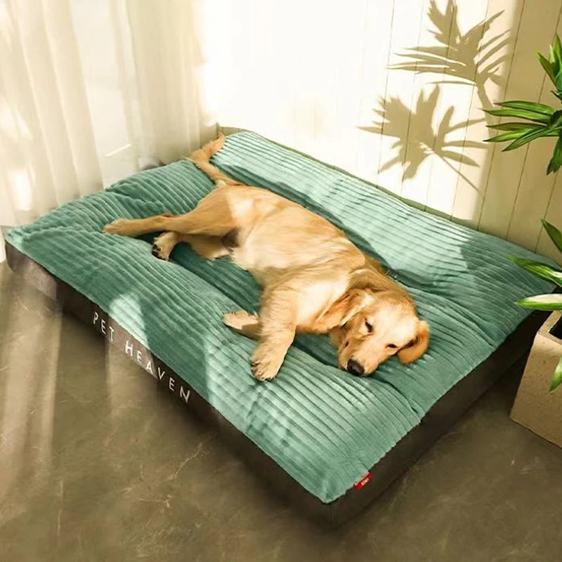 Corduroy Plush Dog Mat – Detachable Washable Sleeping Bed for Small, Medium, and Large Dogs